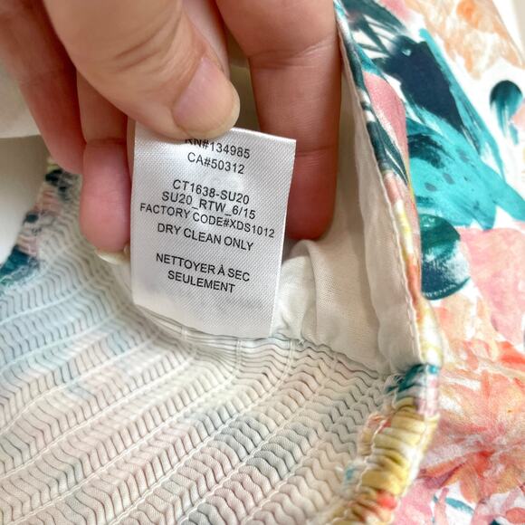 For Love & Lemons Holis Lace Up Crop Top Floral Puff Sleeves Sweetheart And XS - Picture 8 of 9